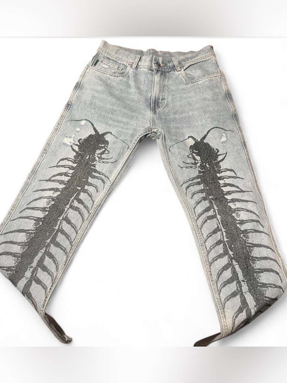 PLEASURES mens Crawler Centipede Denim Jeans 30”